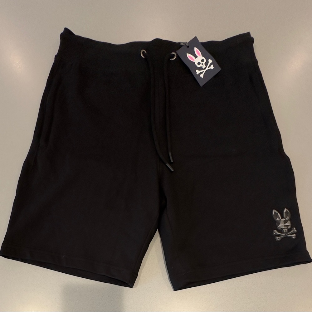 PHSYCO BUNNY Black Starwood French Terry Shorts